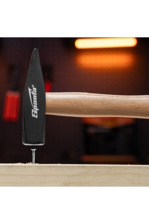 Молоток слесарный, 500 г, квадратный боек, деревянная рукоятка Sparta