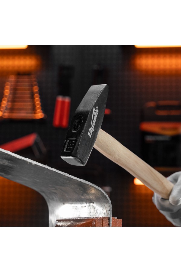 Молоток слесарный, 800 г, квадратный боек, деревянная рукоятка Sparta