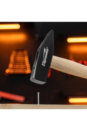 Молоток слесарный, 1000 г, квадратный боек, деревянная рукоятка Sparta