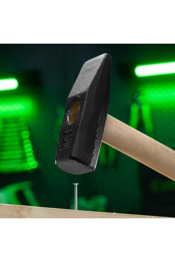 Молоток слесарный 1000 г, квадратный боек, деревянная рукоятка Сибртех