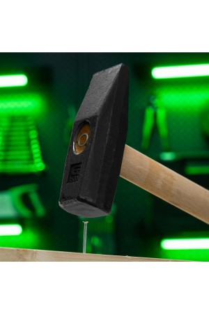 Молоток слесарный 1500 г, квадратный боек, деревянная рукоятка Сибртех