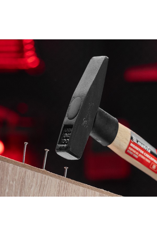 Молоток слесарный, 100 г, квадратный боек, деревянная рукоятка Matrix