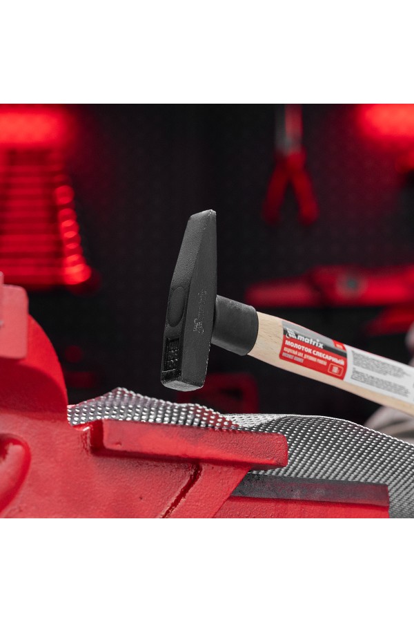 Молоток слесарный, 100 г, квадратный боек, деревянная рукоятка Matrix