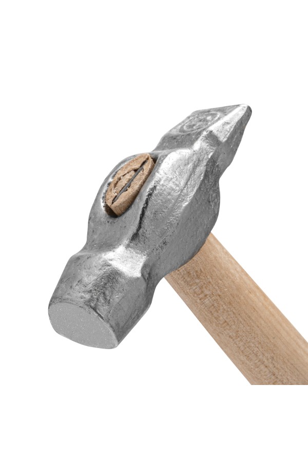 Молоток слесарный, 200 г, круглый боек, деревянная рукоятка