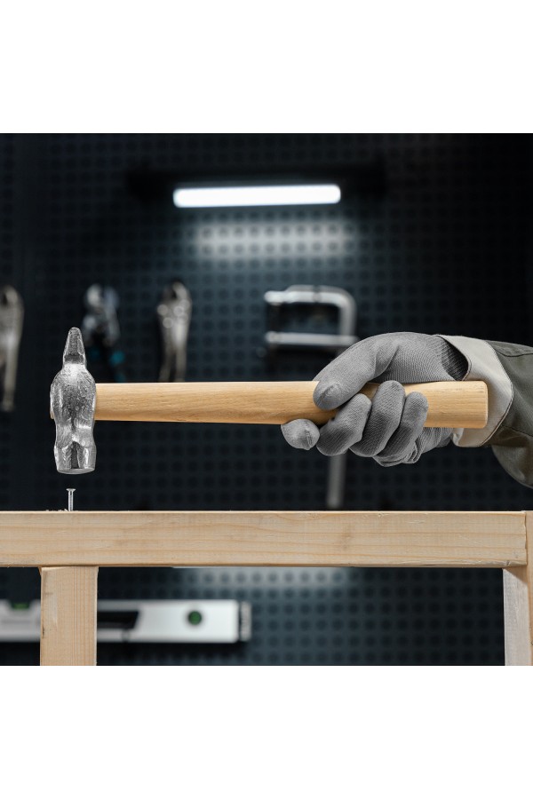 Молоток слесарный, 500 г, круглый боек, деревянная рукоятка