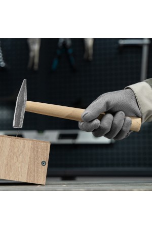 Молоток слесарный, 200 г, квадратный боек, деревянная рукоятка Россия