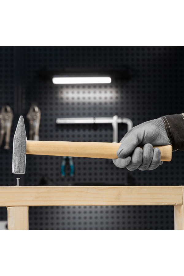 Молоток слесарный, 400 г, квадратный боек, деревянная рукоятка