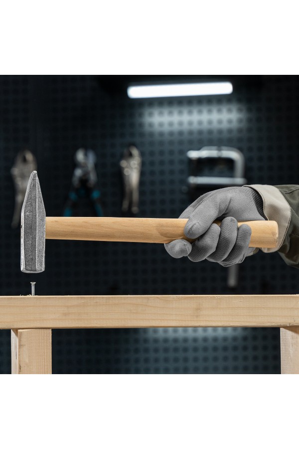 Молоток слесарный, 500 г, квадратный боек, деревянная рукоятка