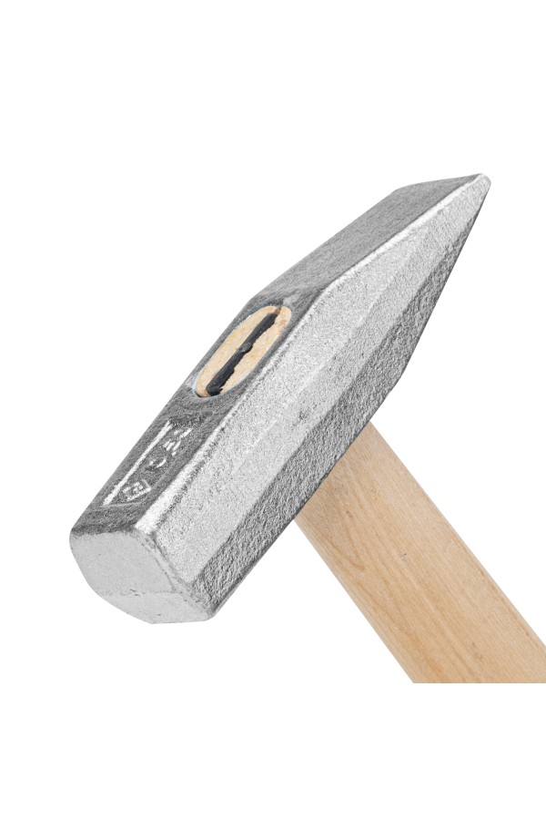 Молоток слесарный, 500 г, квадратный боек, деревянная рукоятка