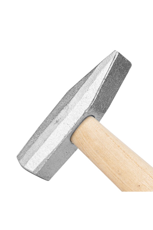 Молоток слесарный, 500 г, квадратный боек, деревянная рукоятка