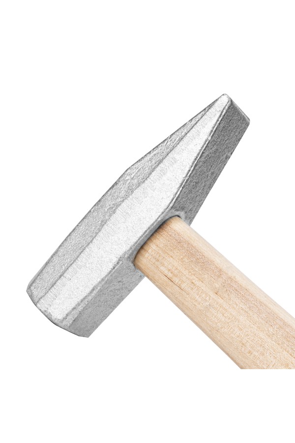 Молоток слесарный, 600 г, квадратный боек, деревянная рукоятка