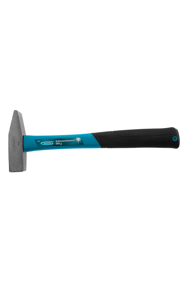Молоток слесарный, 500 г, квадратный боек, фибергласовая обрезиненная рукоятка Gross