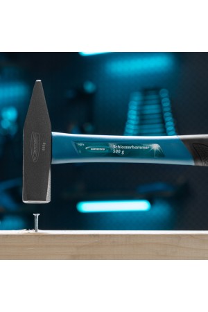 Молоток слесарный, 500 г, квадратный боек, фибергласовая обрезиненная рукоятка Gross