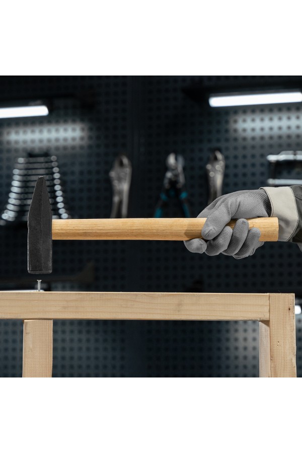 Молоток слесарный, 1000 г, квадратный боек, деревянная рукоятка