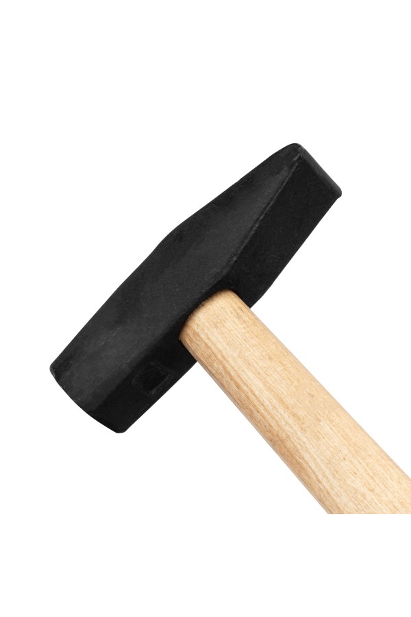 Молоток слесарный, 1000 г, квадратный боек, деревянная рукоятка