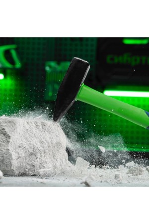 Молоток слесарный, 1000 г, фибергласовая обрезиненная рукоятка Сибртех