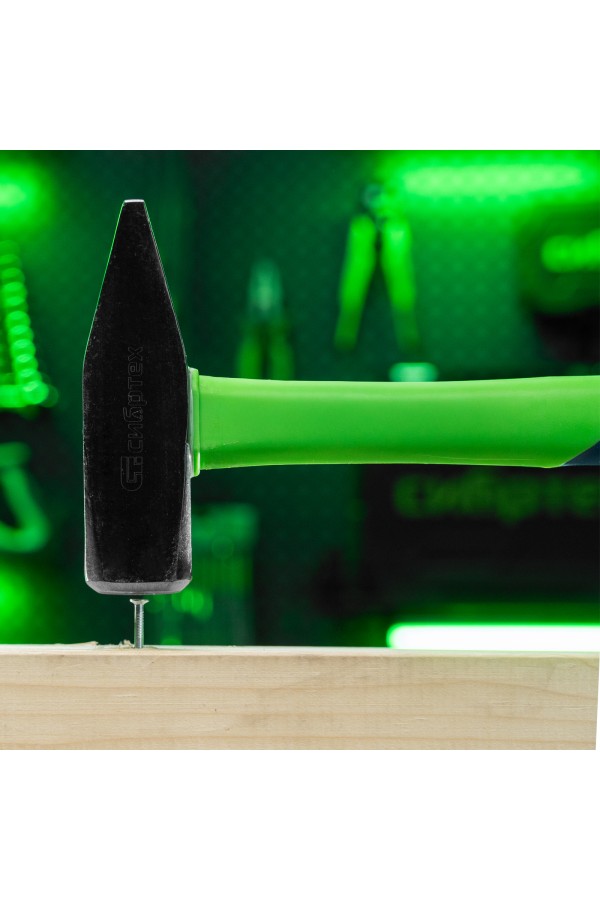 Молоток слесарный, 1000 г, фибергласовая обрезиненная рукоятка Сибртех