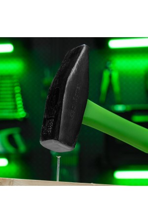 Молоток слесарный, 1000 г, фибергласовая обрезиненная рукоятка Сибртех