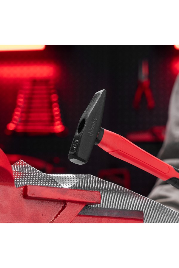 Молоток слесарный optimal, 200 г, фибергласовая обрезиненная рукоятка, квадратный боек Matrix