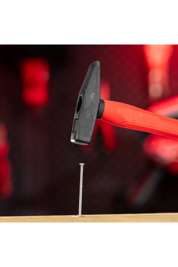 Молоток слесарный optimal, 300 г, фибергласовая обрезиненная рукоятка, квадратный боек Matrix