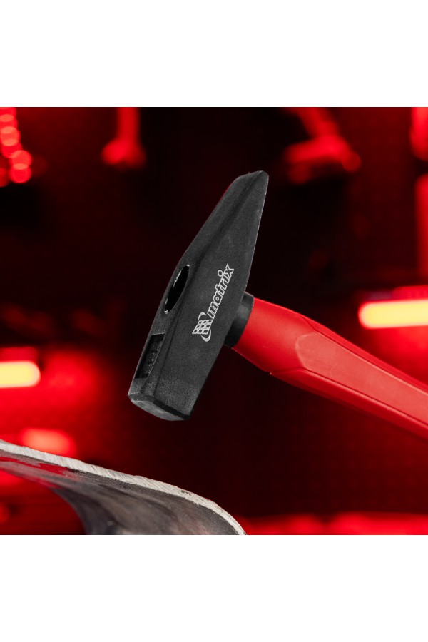 Молоток слесарный optimal, 400 г, фибергласовая обрезиненная рукоятка, квадратный боек Matrix