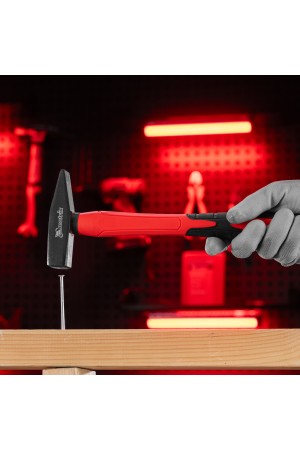 Молоток слесарный optimal, 400 г, фибергласовая обрезиненная рукоятка, квадратный боек Matrix