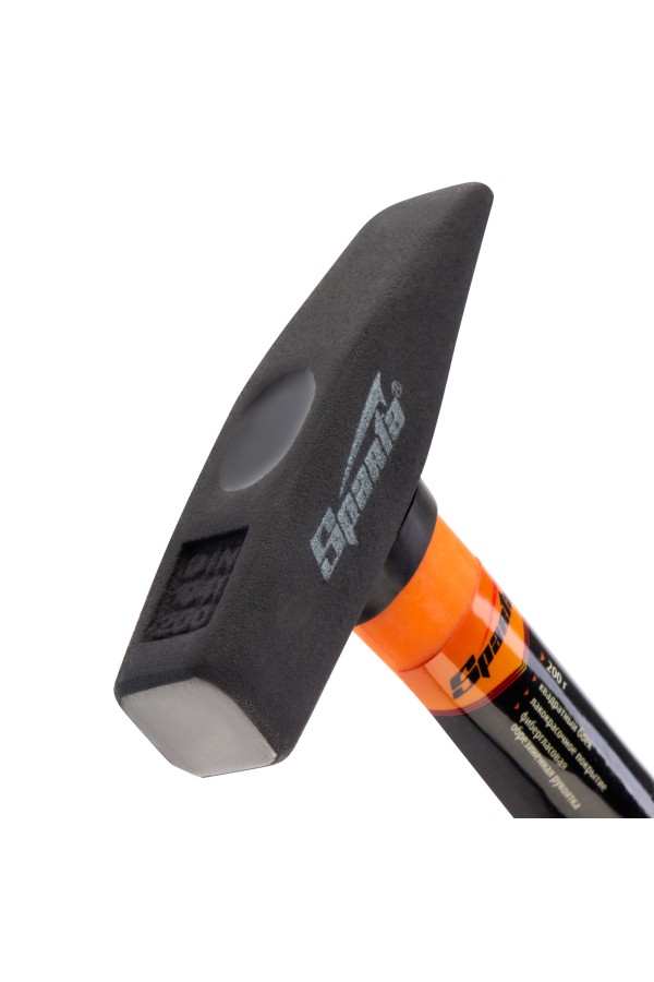 Молоток слесарный, 200 г, фибергласовая обрезиненная рукоятка Sparta