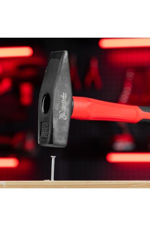 Молоток слесарный optimal, 800 г, фибергласовая обрезиненная рукоятка, квадратный боек Matrix