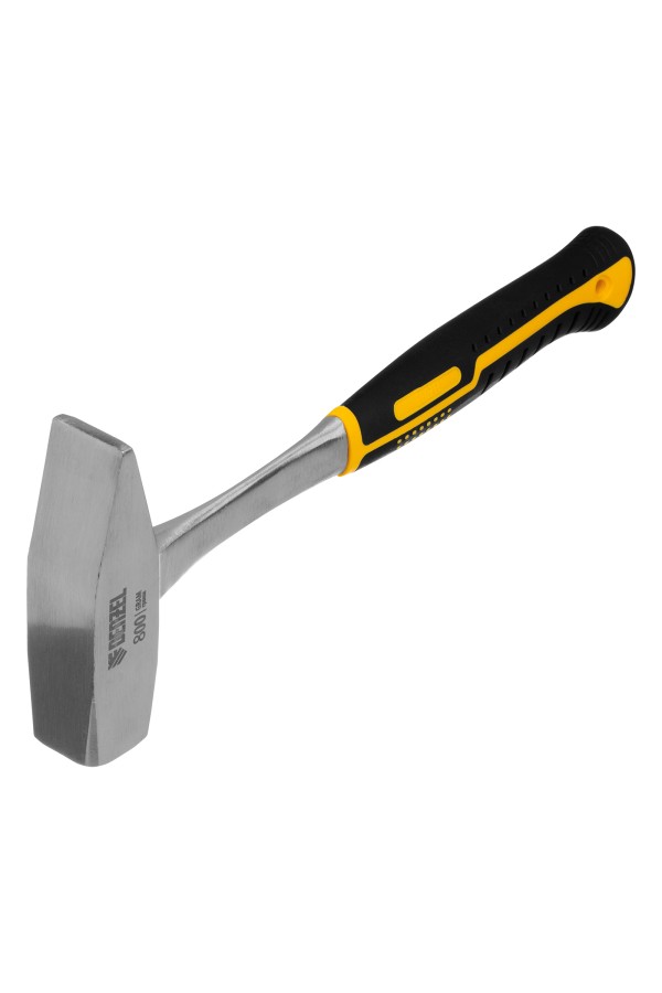 Молоток слесарный 800 г, цельнометаллический, двухкомпонентная рукоятка Denzel