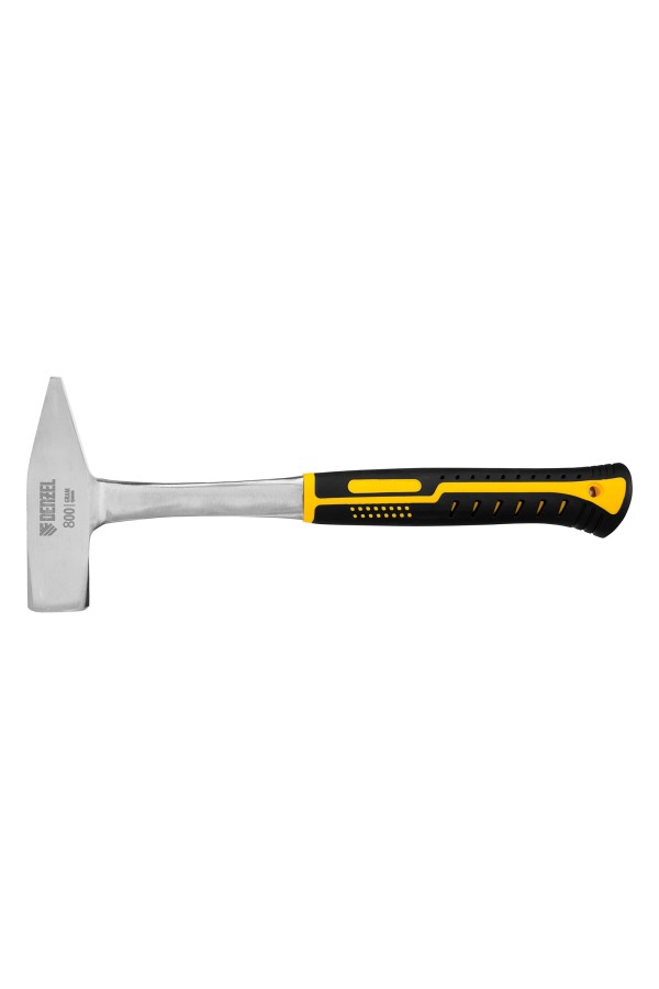 Молоток слесарный 800 г, цельнометаллический, двухкомпонентная рукоятка Denzel