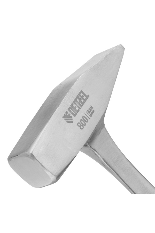 Молоток слесарный 800 г, цельнометаллический, двухкомпонентная рукоятка Denzel