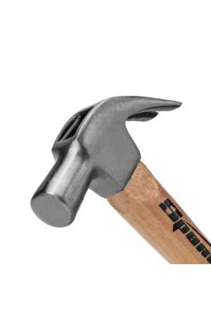 Молоток-гвоздодер, 225 г, боек 22 мм, деревянная рукоятка Sparta