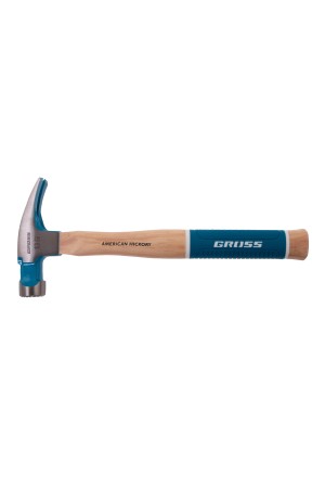 Молоток-гвоздодер, 380 г, угол 75, магнит, обрезиненная рукоятка AMERICAN HICKORY // GROSS