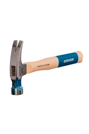 Молоток-гвоздодер, 380 г, угол 75, магнит, обрезиненная рукоятка AMERICAN HICKORY // GROSS