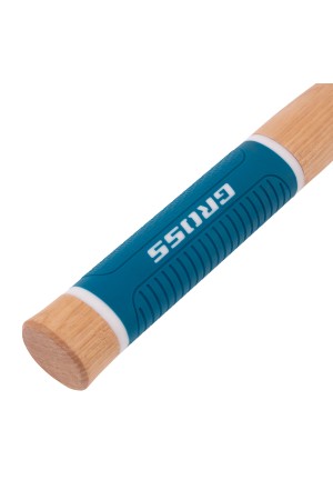 Молоток-гвоздодер, 380 г, угол 75, магнит, обрезиненная рукоятка AMERICAN HICKORY // GROSS