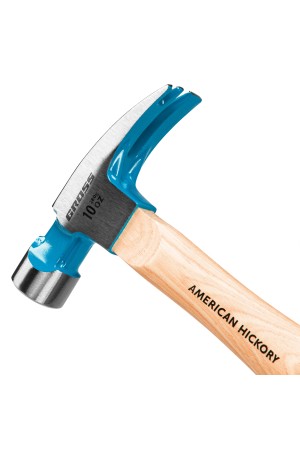 Молоток-гвоздодер, 280 г, угол 75, магнит, обрезиненная рукоятка American hickory GROSS