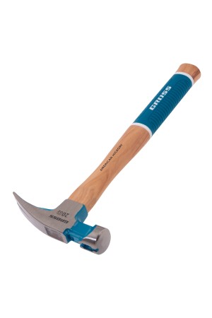 Молоток-гвоздодер,560 г, угол 75, магнит, обрезиненная рукоятка AMERICAN HICKORY // GROSS