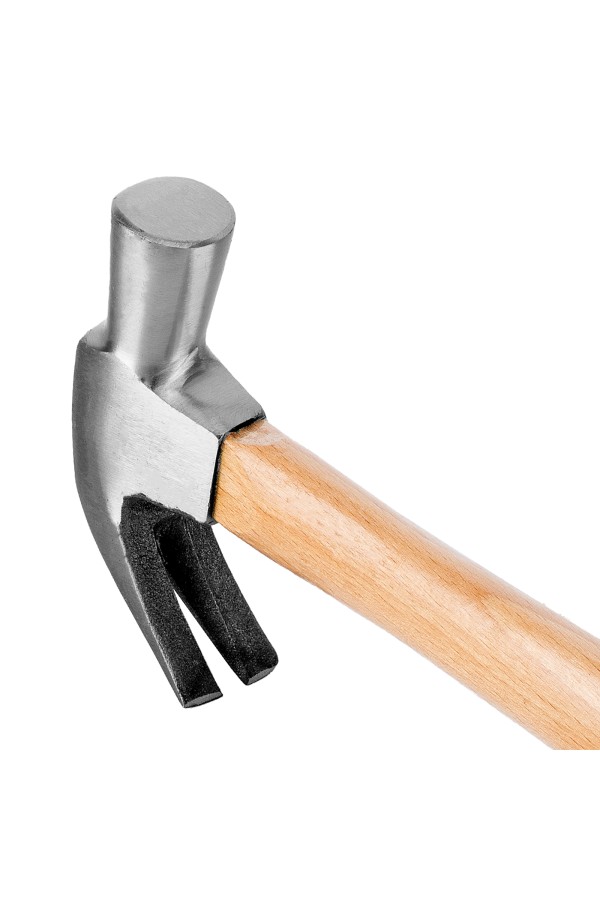 Молоток-гвоздодер, 450 г, боек 27 мм, деревянная рукоятка Sparta