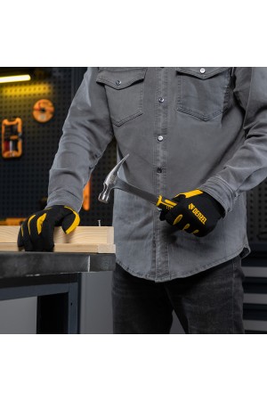 Молоток-гвоздодер 350 г, цельнометаллический, двухкомпонентная рукоятка Denzel