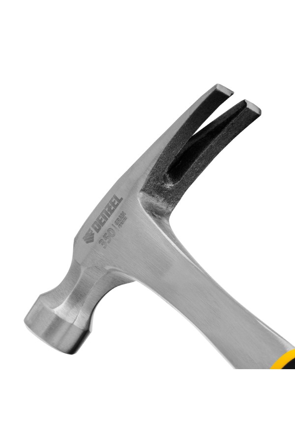 Молоток-гвоздодер 350 г, цельнометаллический, двухкомпонентная рукоятка Denzel