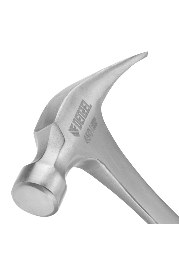 Молоток-гвоздодер 450 г, цельнометаллический, двухкомпонентная рукоятка Denzel