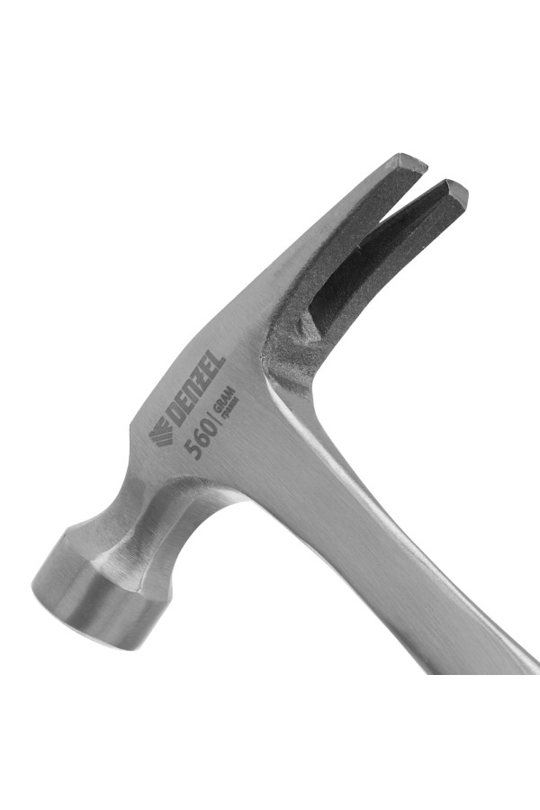 Молоток-гвоздодер 560 г, цельнометаллический, двухкомпонентная рукоятка Denzel
