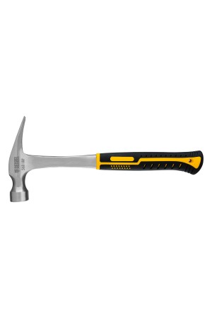Молоток-гвоздодер 560 г, цельнометаллический, двухкомпонентная рукоятка Denzel