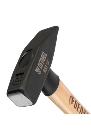 Молоток слесарный, 800 г, кованый квадратный боек, буковая рукоятка Denzel