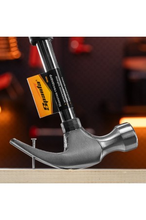 Молоток-гвоздодер, 450 г, боек 27 мм, металлическая трубчатая обрезиненная рукоятка Sparta