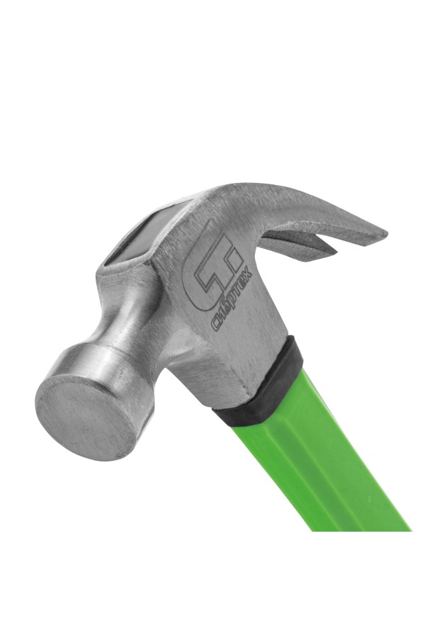 Молоток-гвоздодер, 450 г, фибергласовая обрезиненная рукоятка Сибртех