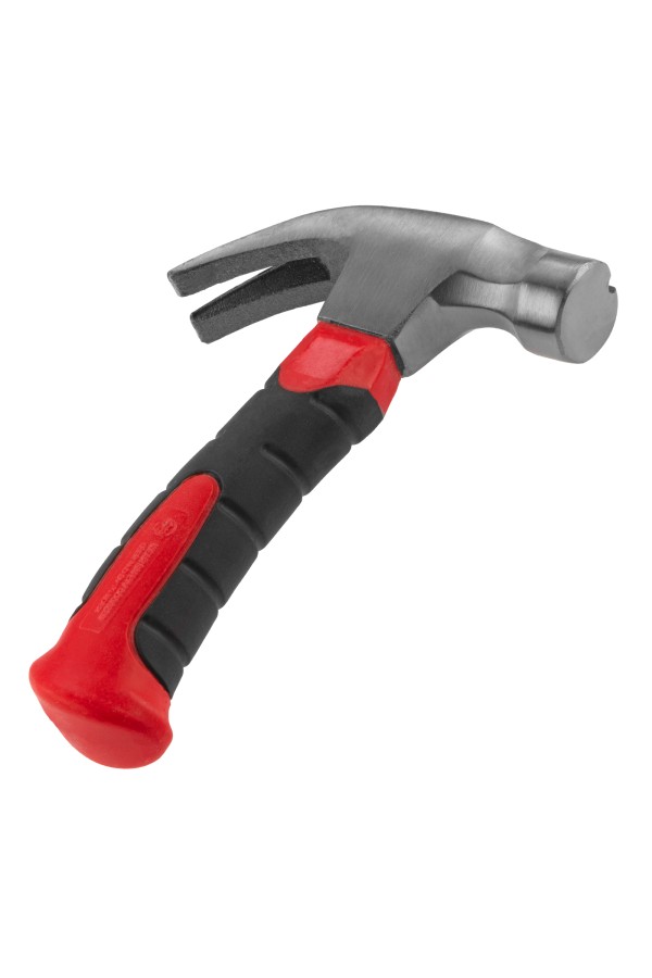 Молоток-гвоздодер мини, боек с магнитом, фибергласовая двухкомпонентная рукоятка, 250 г Matrix