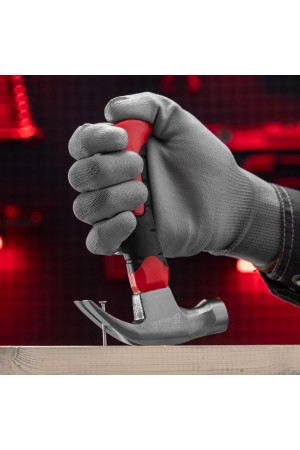 Молоток-гвоздодер мини, боек с магнитом, фибергласовая двухкомпонентная рукоятка, 250 г Matrix