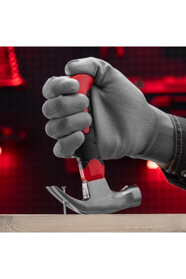 Молоток-гвоздодер мини, боек с магнитом, фибергласовая двухкомпонентная рукоятка, 250 г Matrix