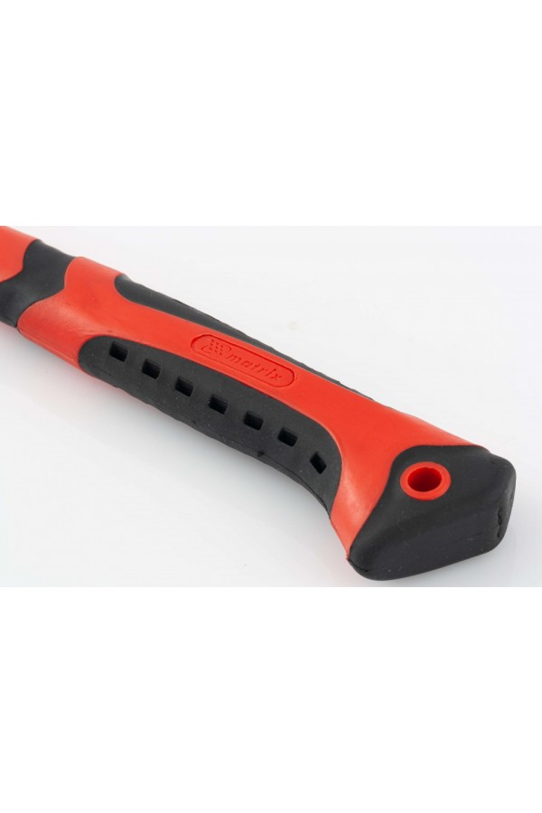 Молоток-гвоздодер, 350 г, боек 26 мм, фибергласовая обрезиненная рукоятка Matrix